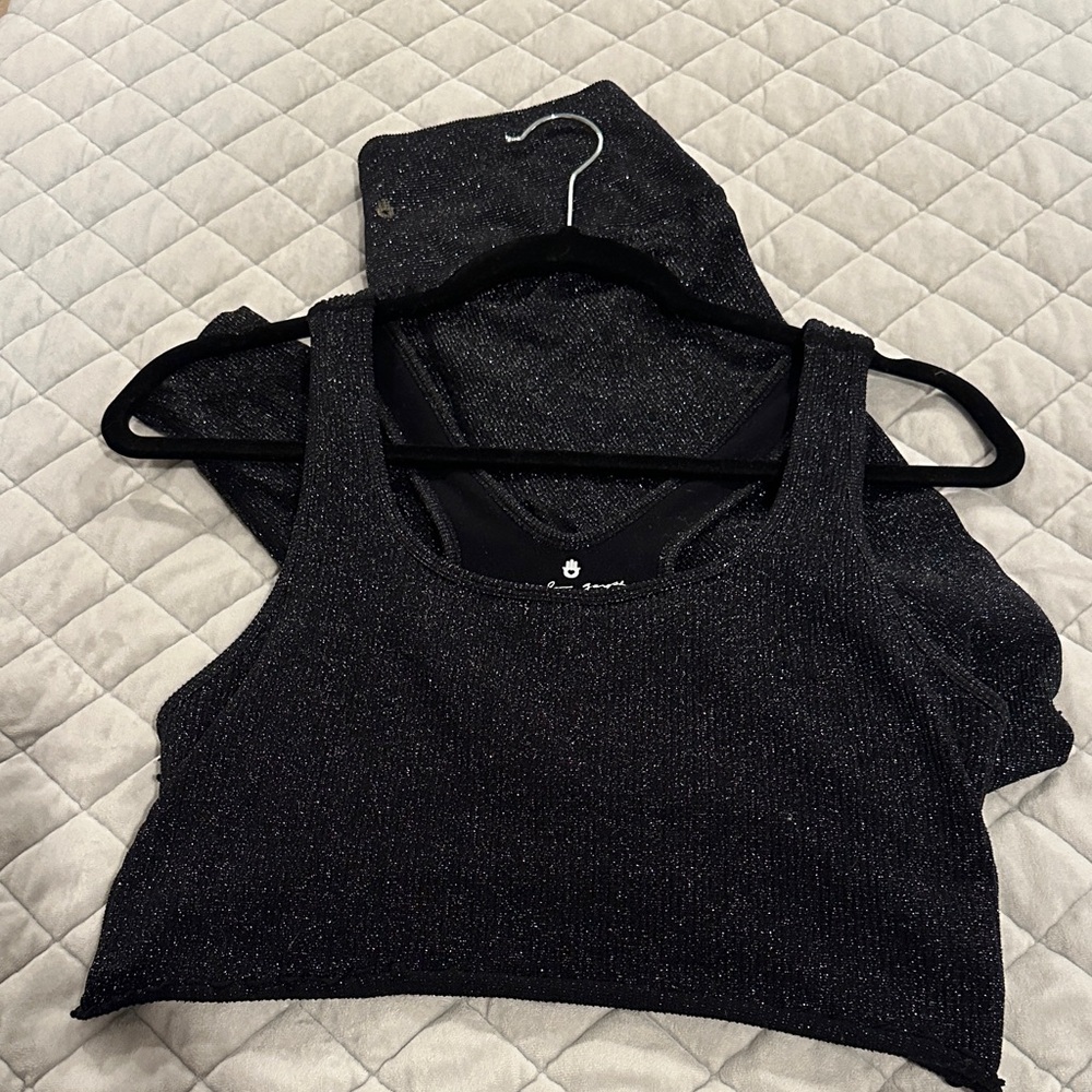 Spiritual Gangster Black Sparkle 2 pc set